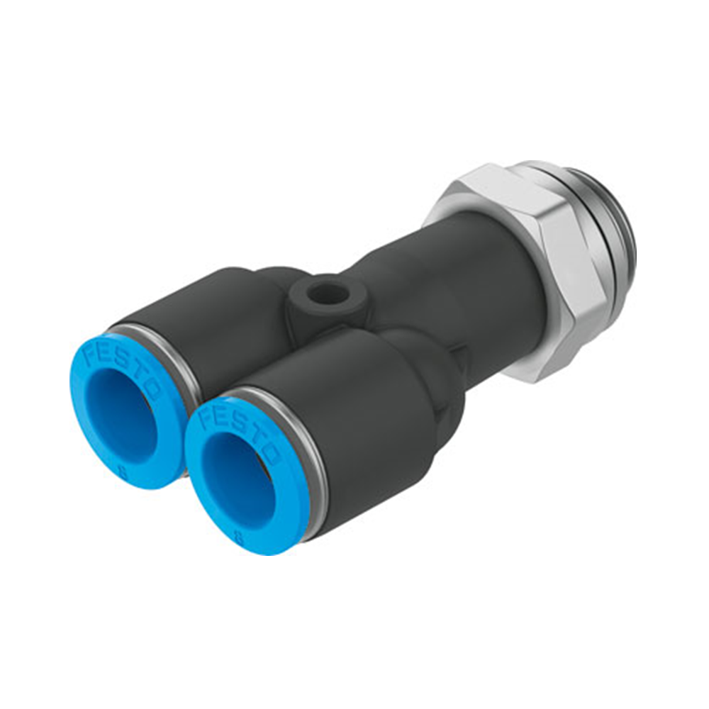 QSY-1/2-10 Y-образное соединение с цанговым зажимом и резьбой