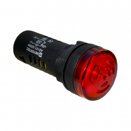 Зуммер с подсветкой, 80дБ, красный, 220V AС, IP65, пластик MT22-SM220E
